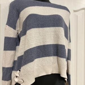 Pink Republic Navy and Cream Striped Sweater